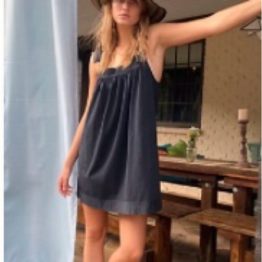 Free People black/navy dress, size M, EUC, crossposted